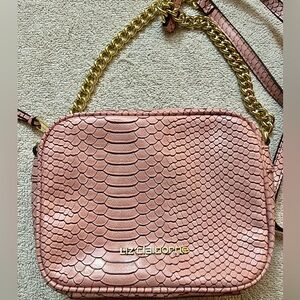 Reptile finish Dusty rose pink Crossbody Bag Liz Claiborne‎